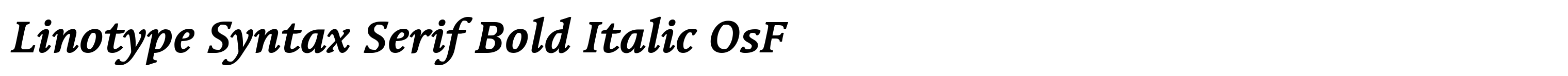 Linotype Syntax Serif Bold Italic OsF